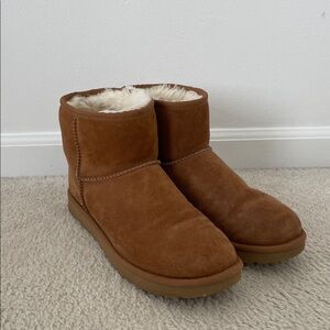 UGG Brown Ankle Boots with Cream Lining